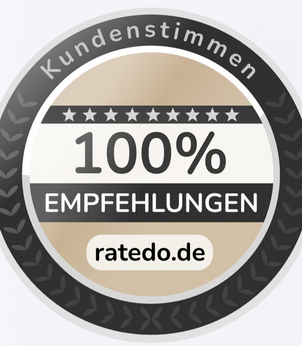 100% Empfehlungen auf ratedo.de